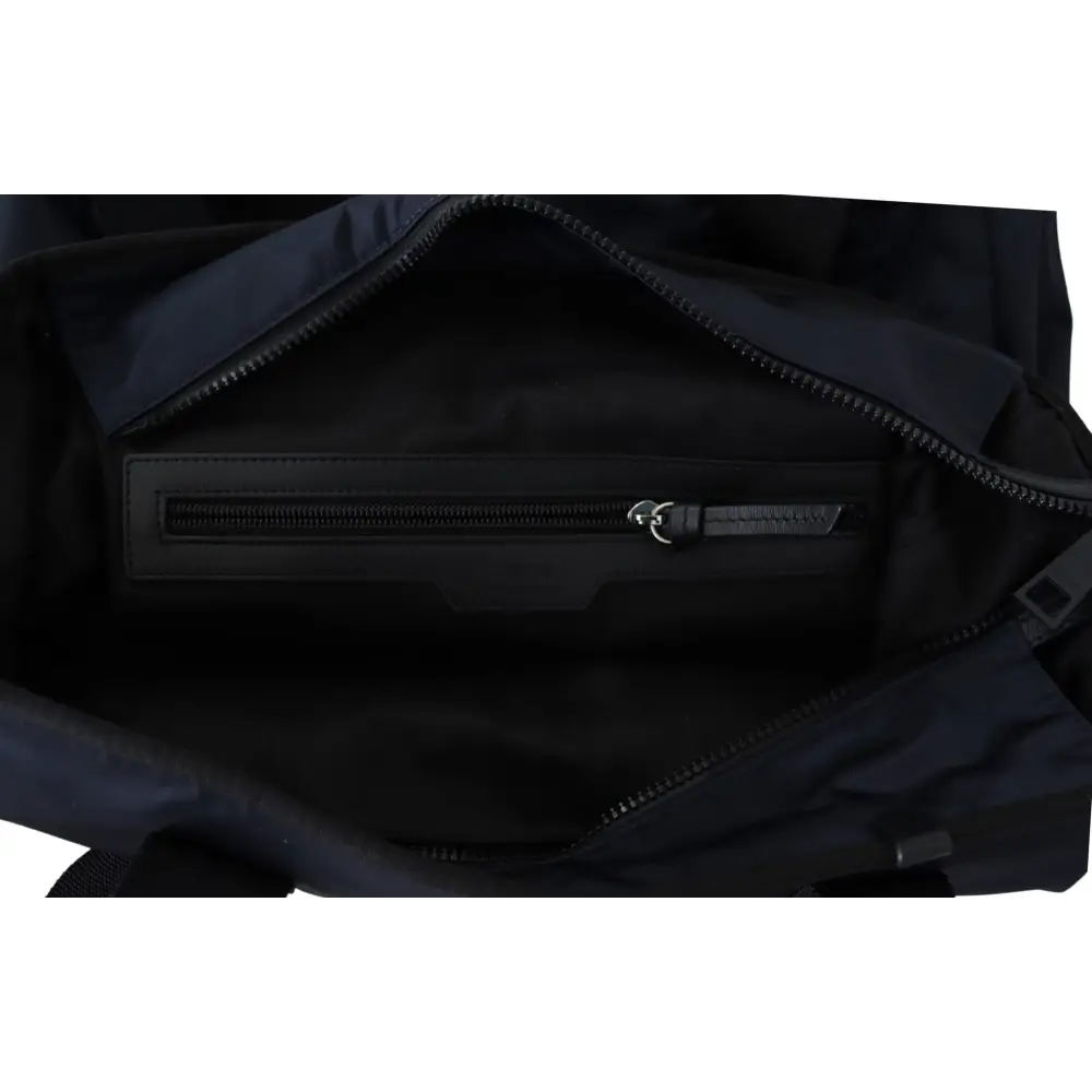 Versace Elegante blaue Nylon Tragetasche