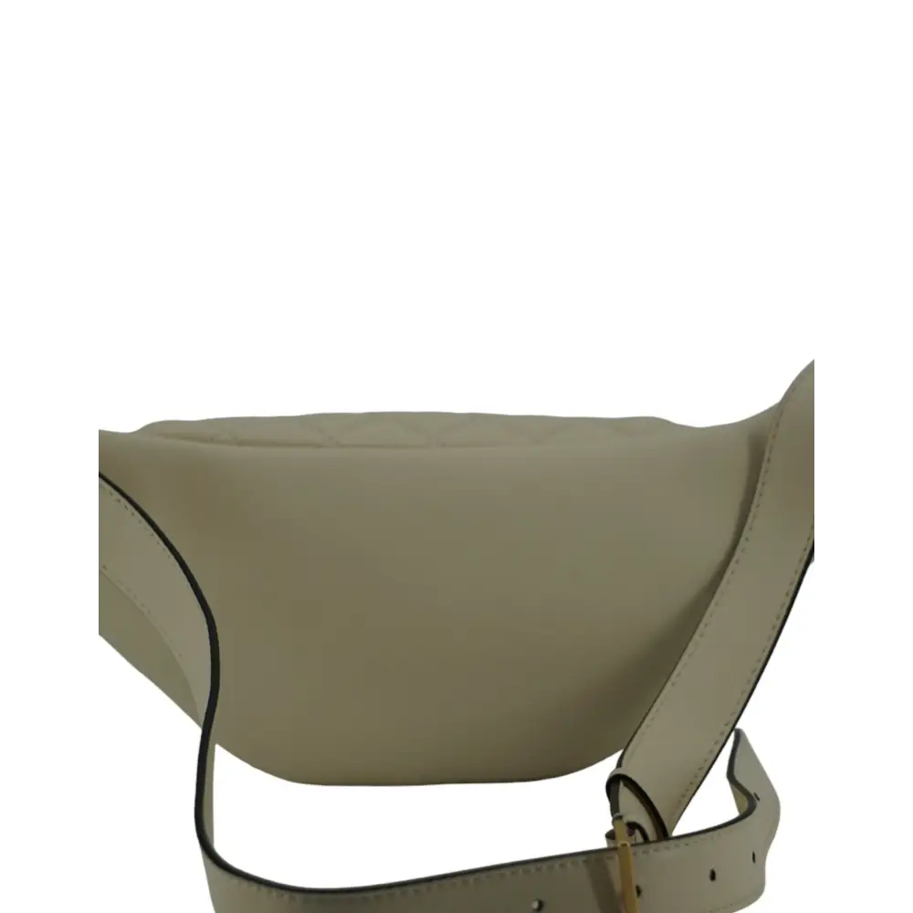 Versace Elegante Gürteltasche aus weißem Lammleder