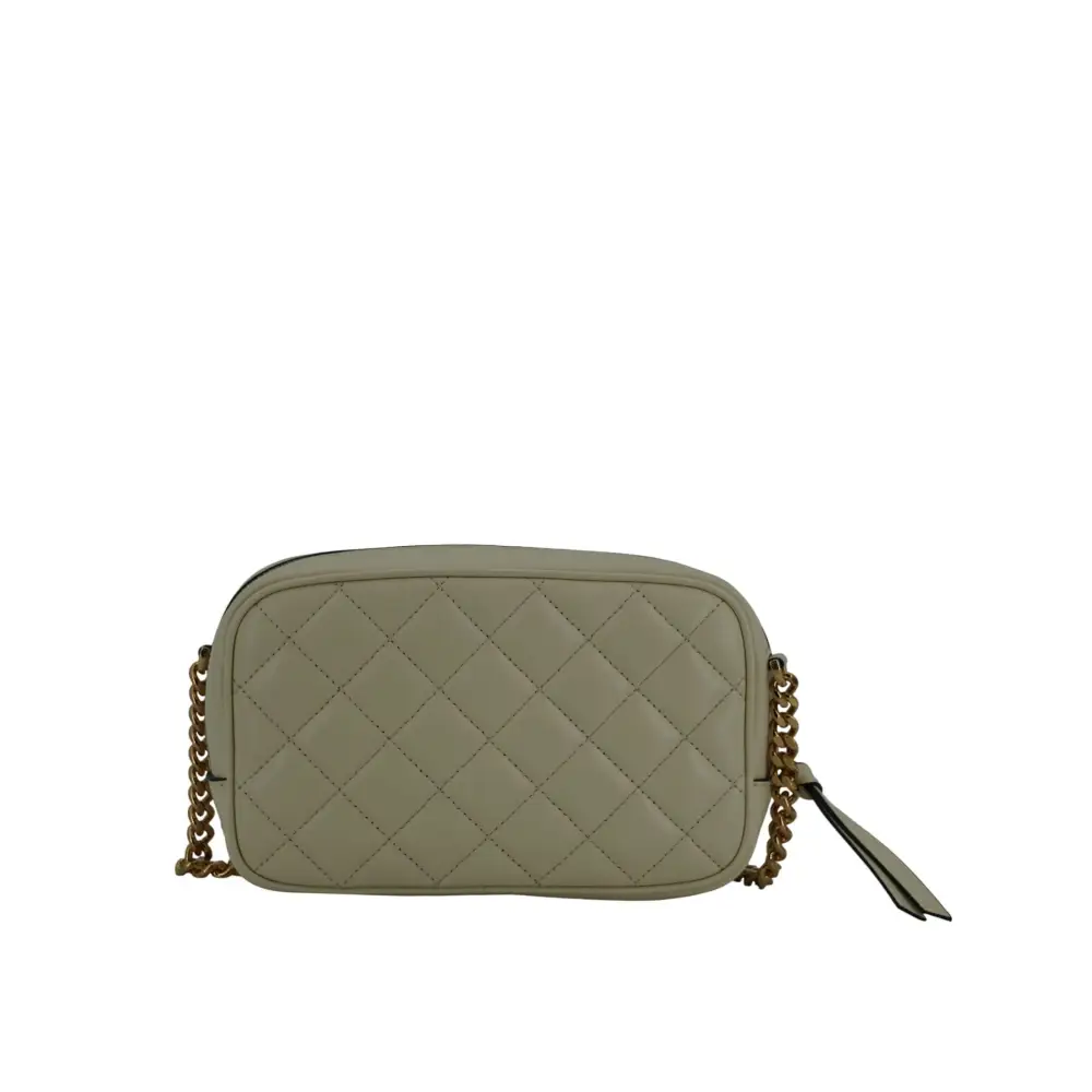 Versace Elegante Kameratasche aus weißem Lammleder