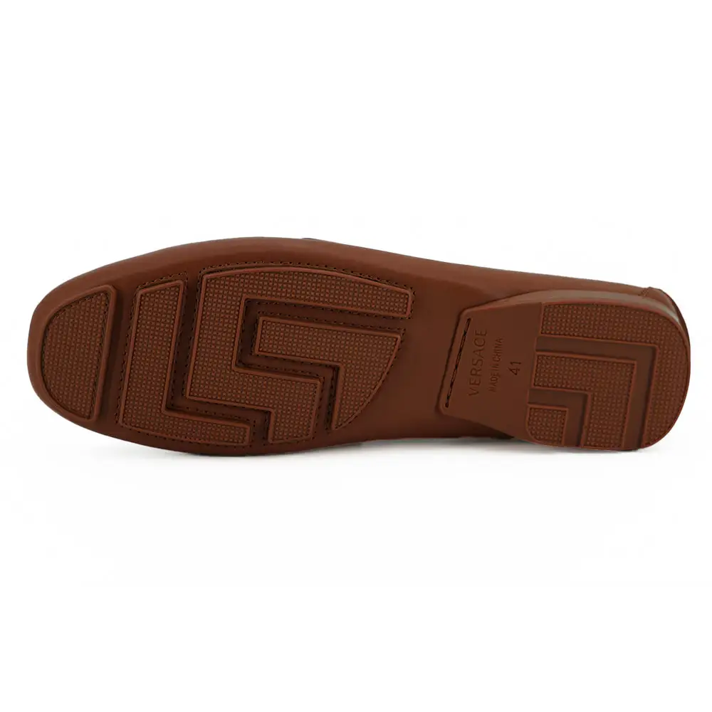 Versace Elegante Loafers aus Leder mit Medusa-Prägung