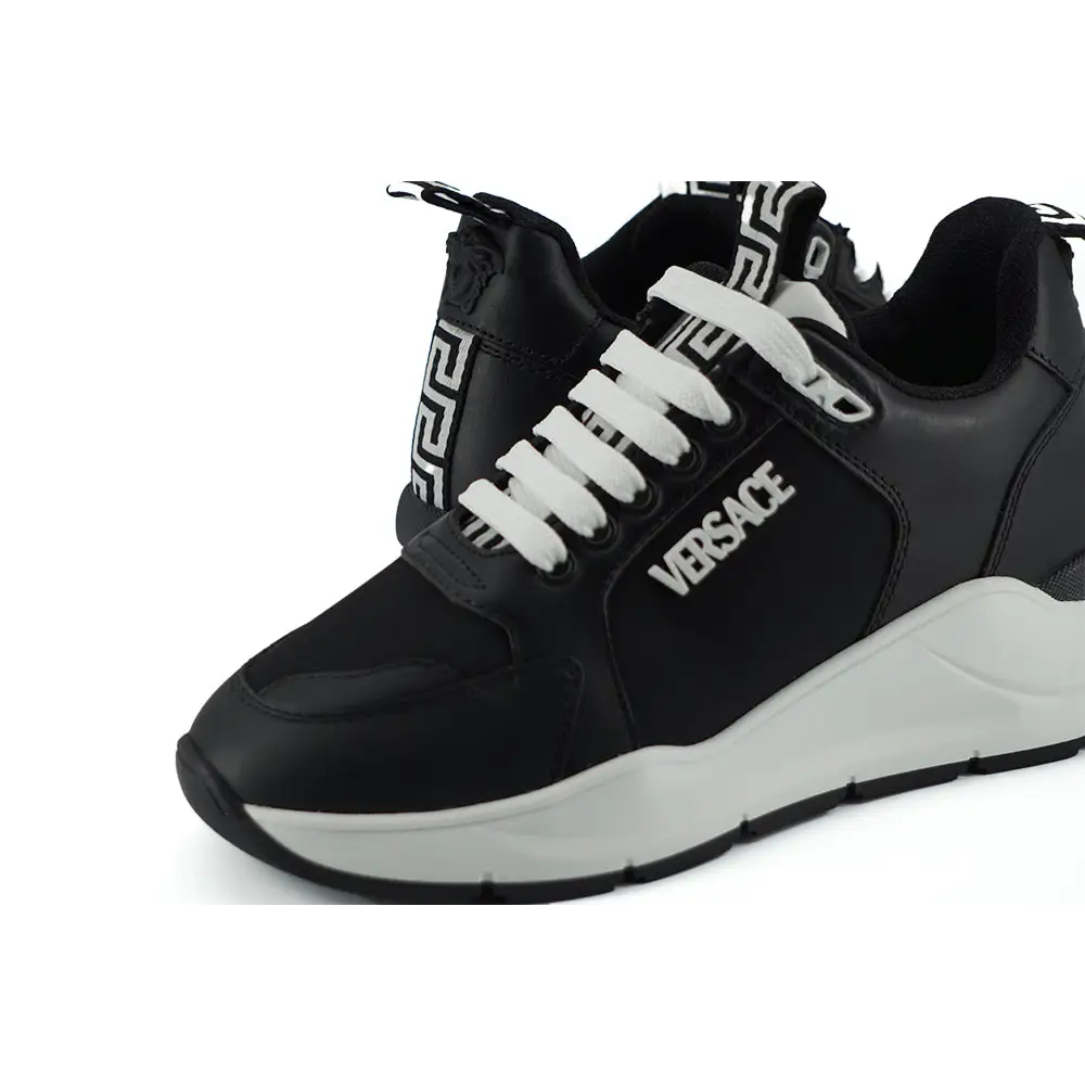 Versace Elegante monochrome Leder-Sneakers - EU36/US6