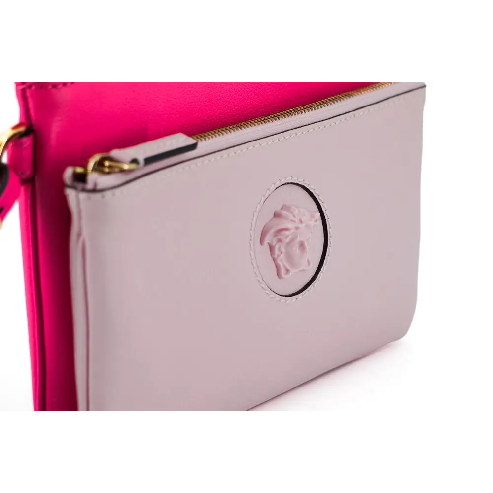 Versace Elegante rosa Lederbeutel-Clutch