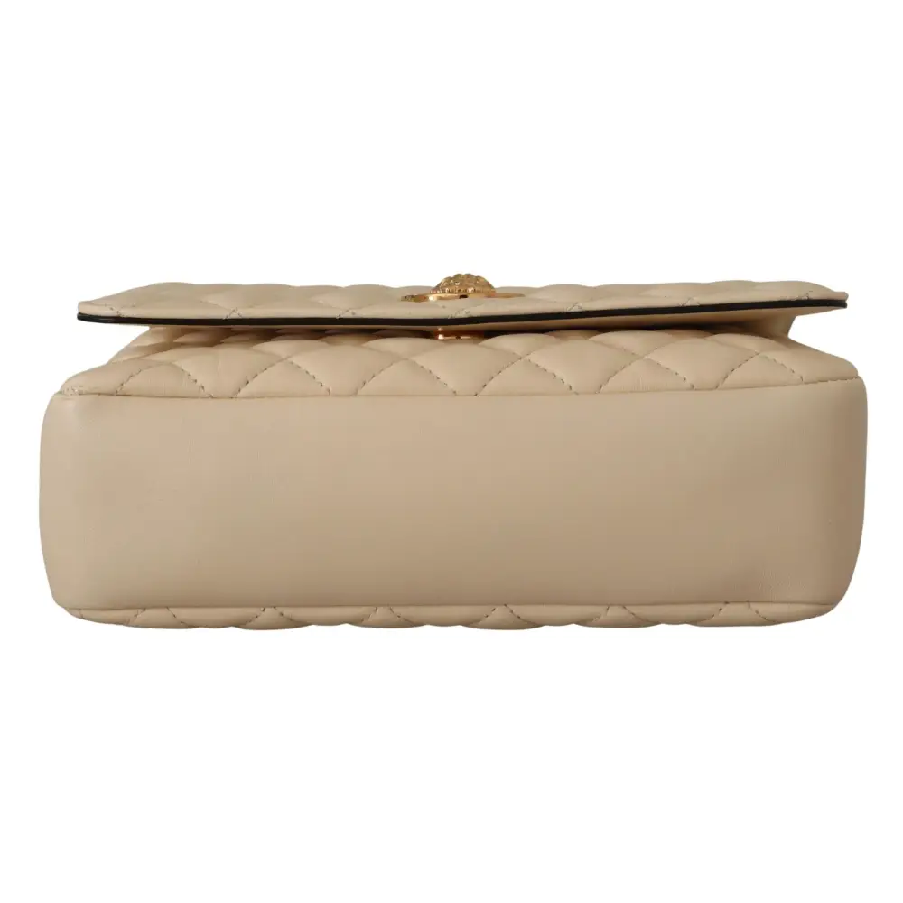 Versace Elegante Umhängetasche aus weißem Nappaleder