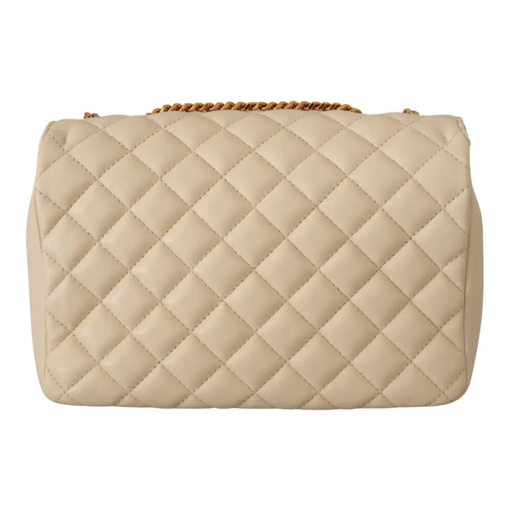 Versace Elegante Umhängetasche aus weißem Nappaleder