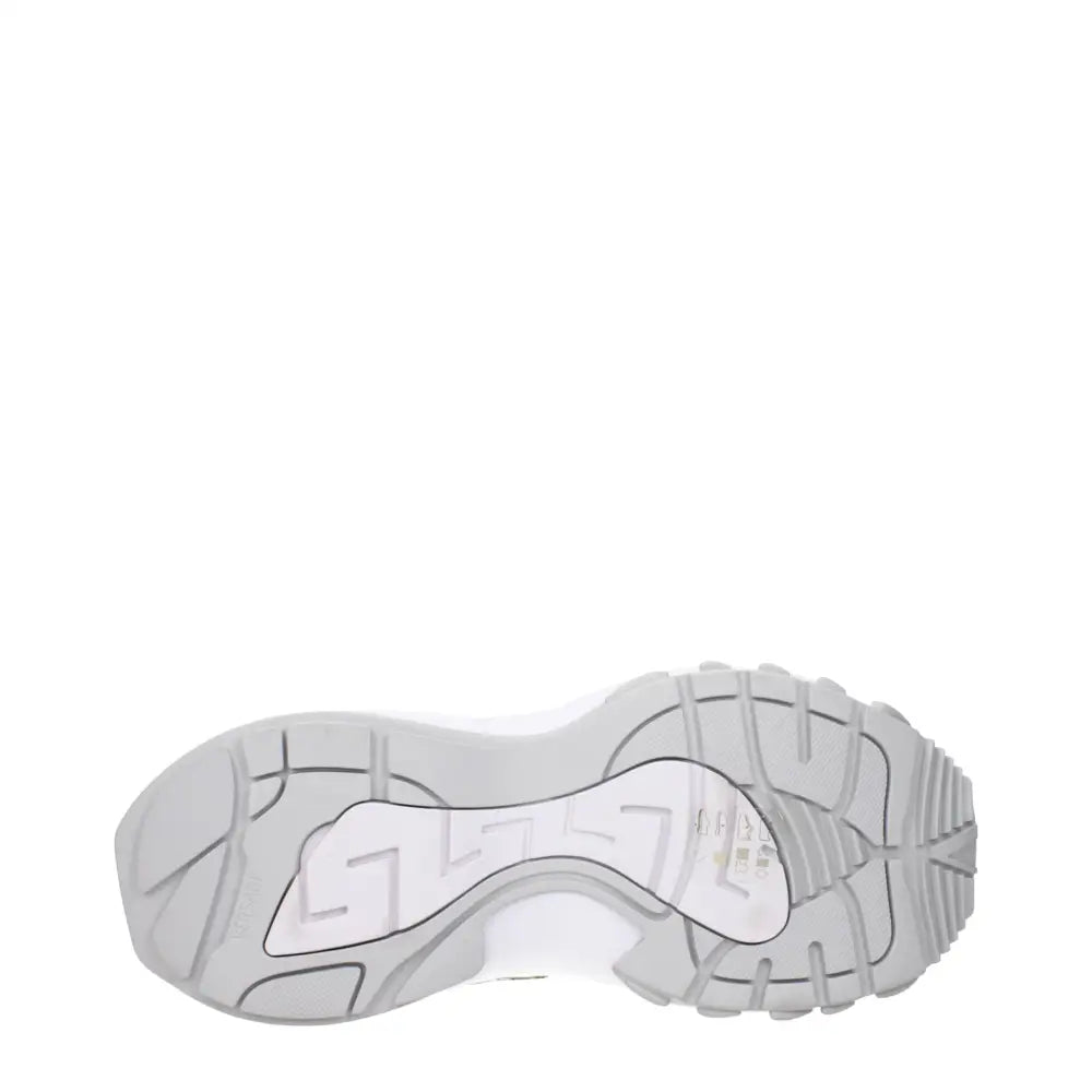 Versace Goldene Stoff-Sneaker mit niedrigem Schaft