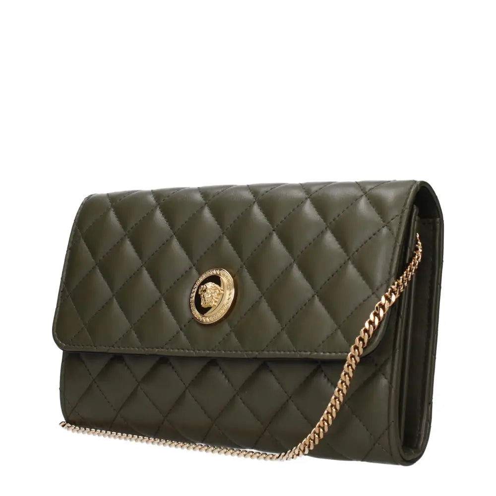 Versace Grüne Leder-Clutch