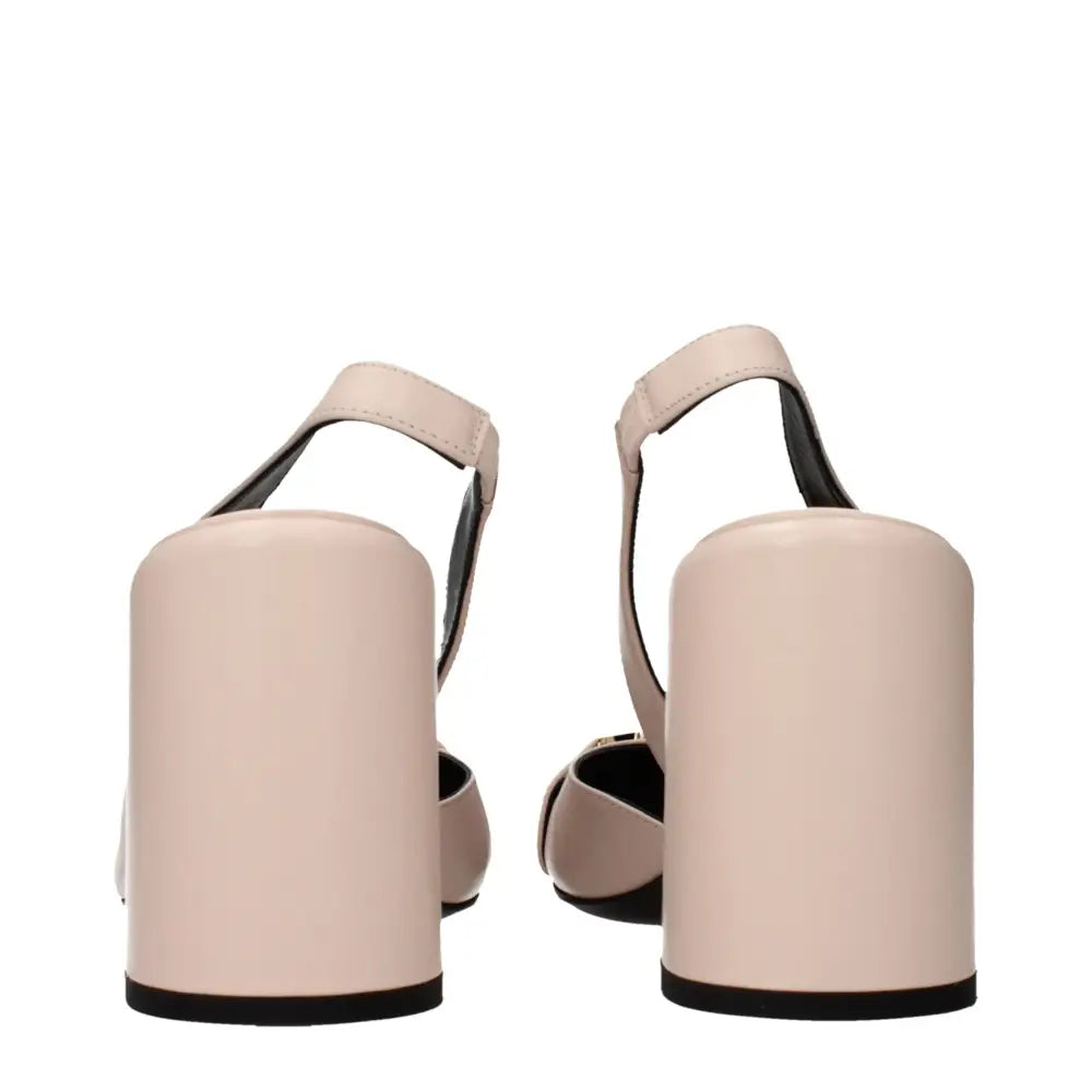 Versace Rosa Lederpumps mit hohem Absatz