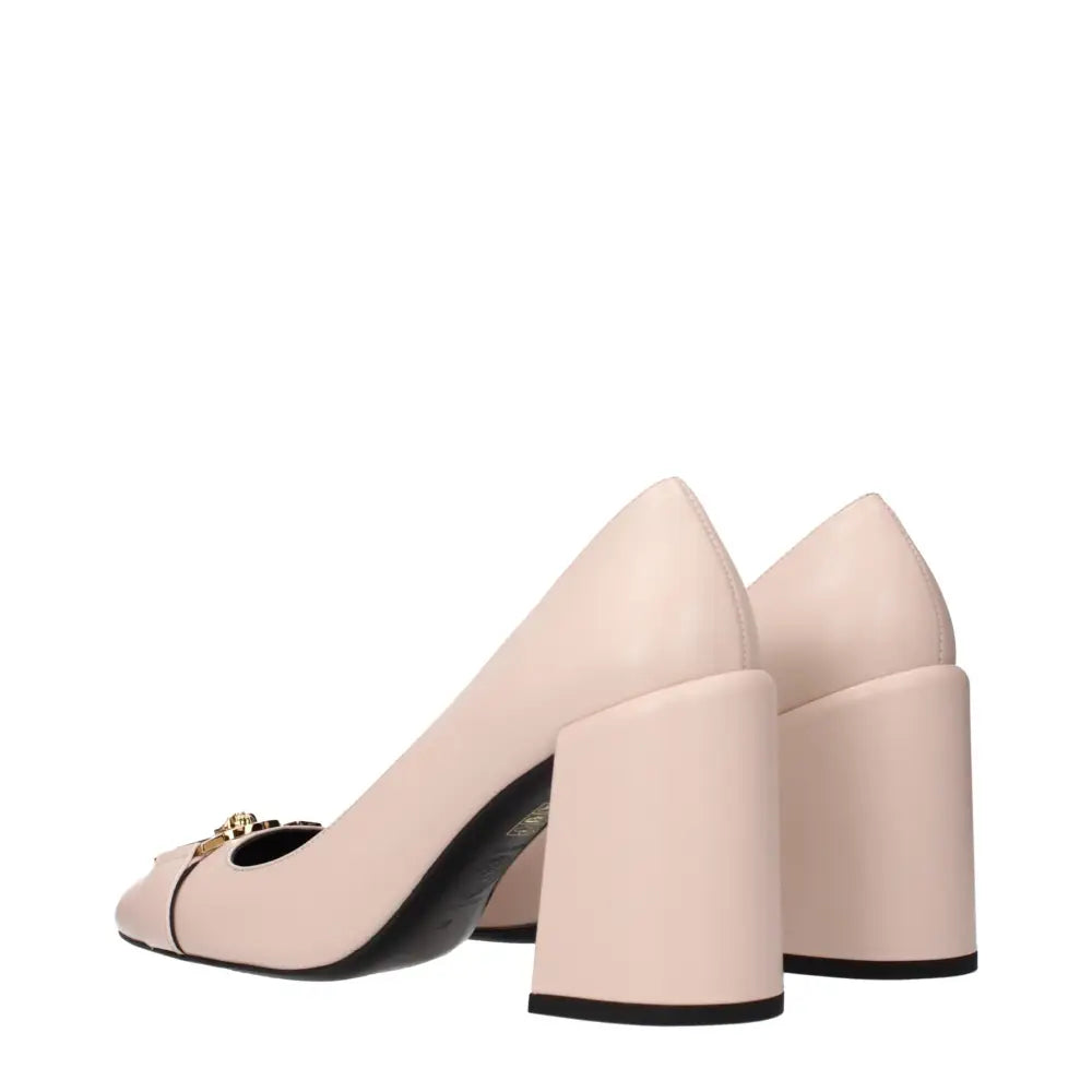 Versace Rosa Lederpumps mit hohem Absatz - EU39/US9