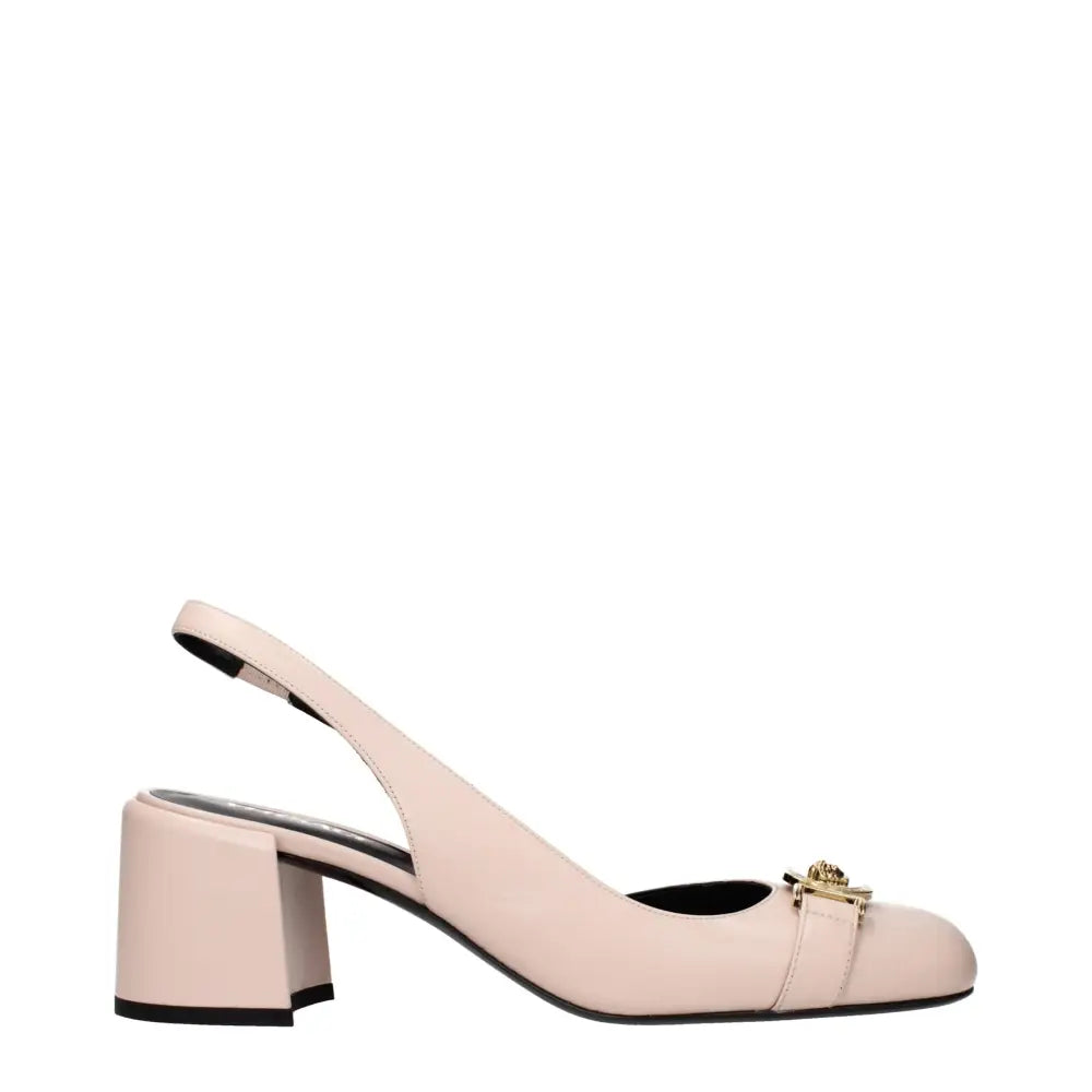 Versace Rosa Lederpumps mit mittlerem Absatz - EU41/US11