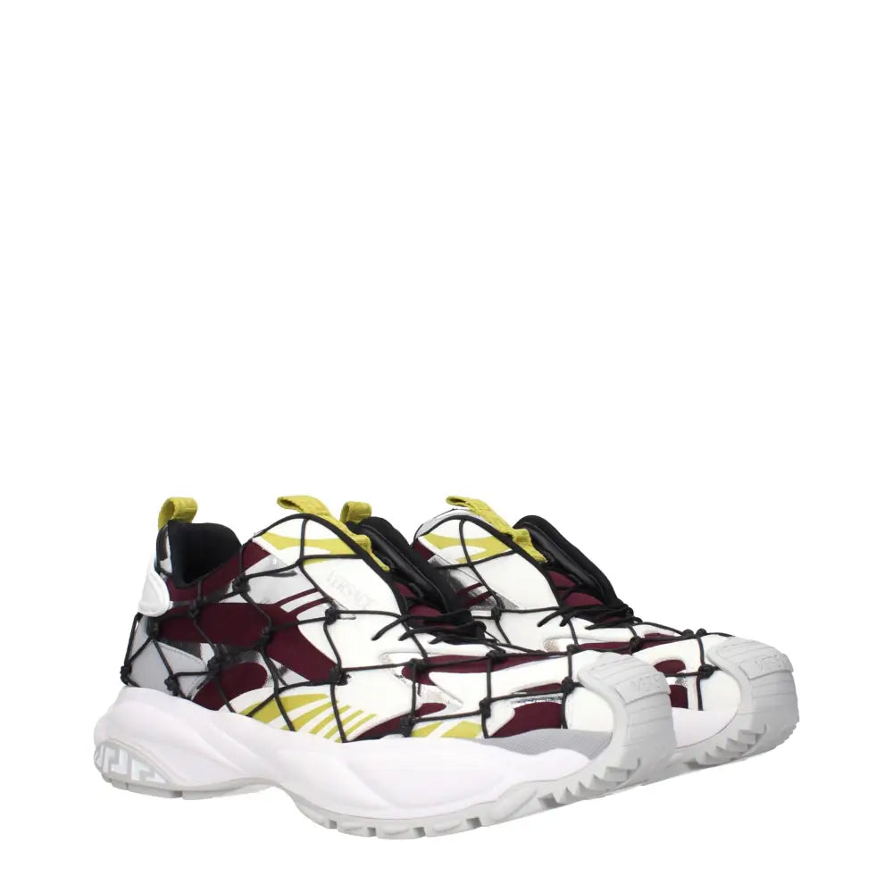 Versace Rote Stoff-Sneaker