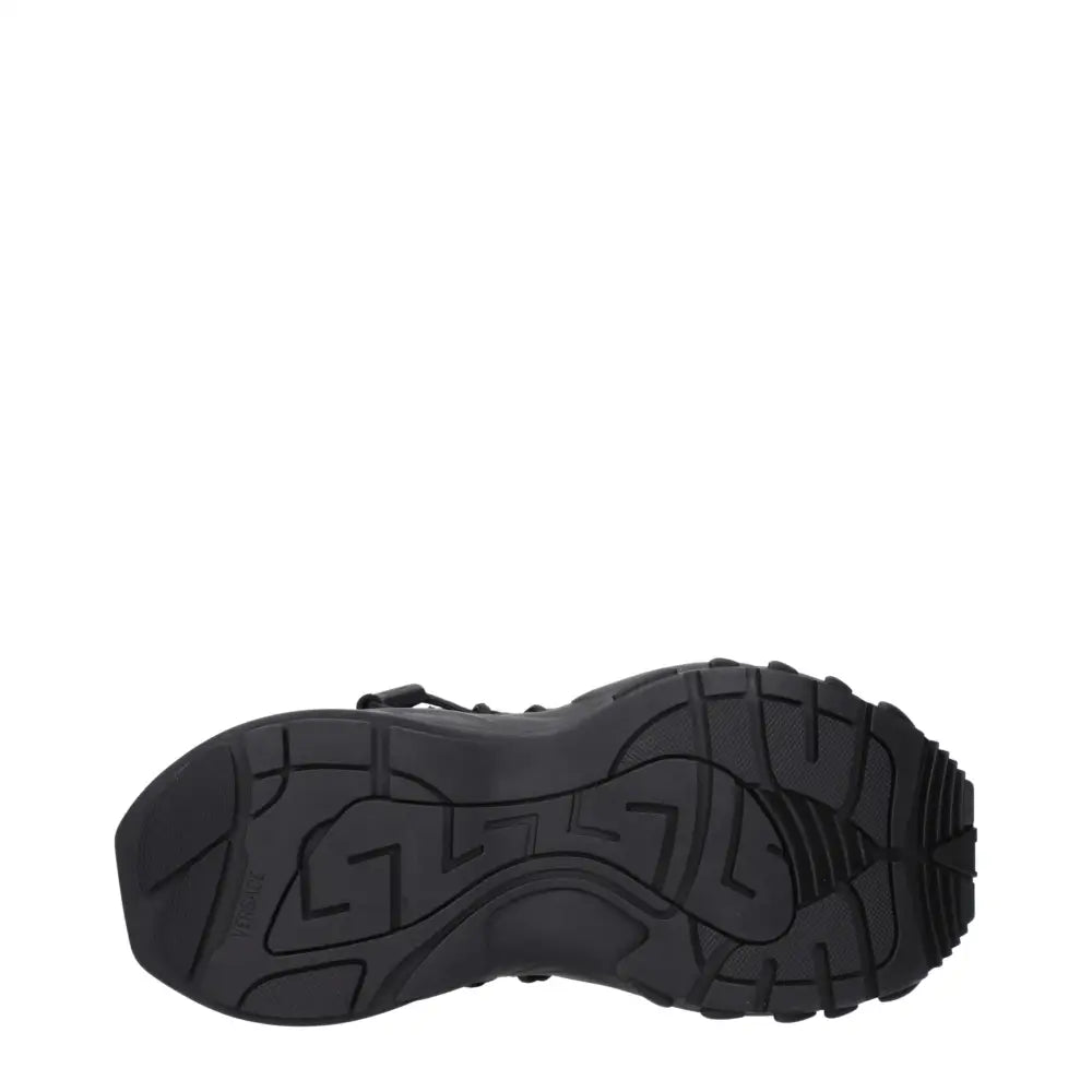 Versace Schwarze Leder-Sneaker