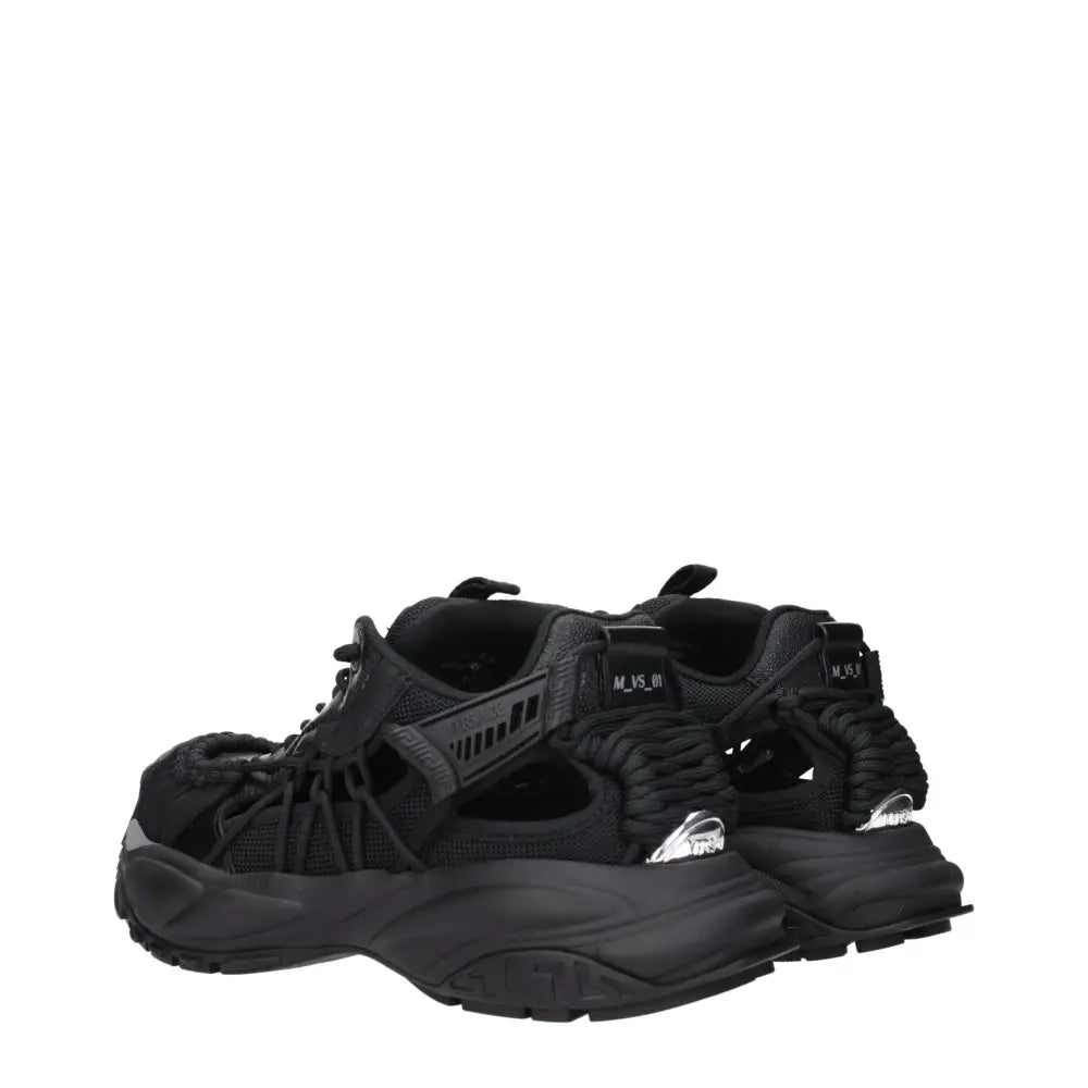 Versace Schwarze Leder-Sneaker