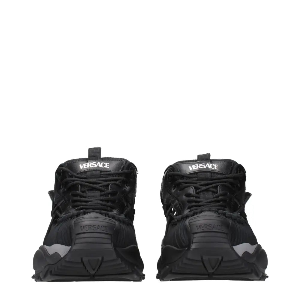 Versace Schwarze Leder-Sneaker