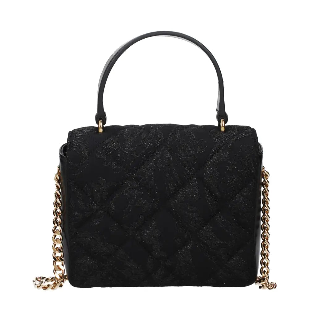 Versace Schwarze Stoffhandtasche