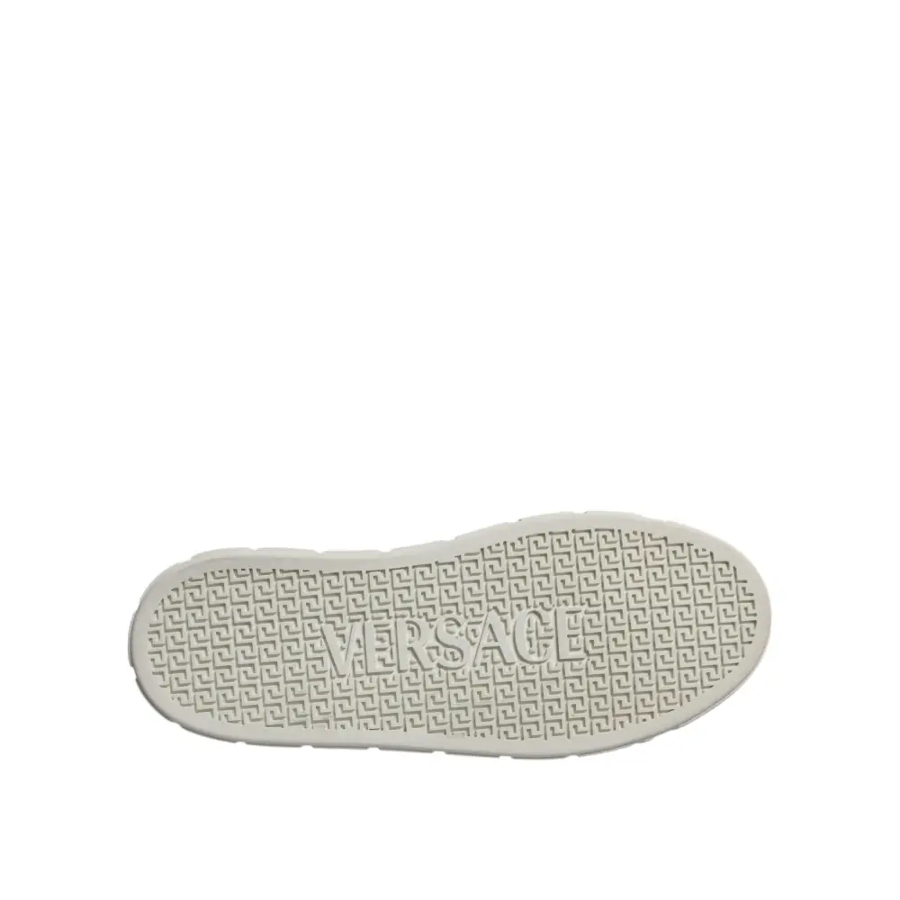 Versace Weiß Braun Greca Print TPU Low Top Männer Turnschuhe Schuhe