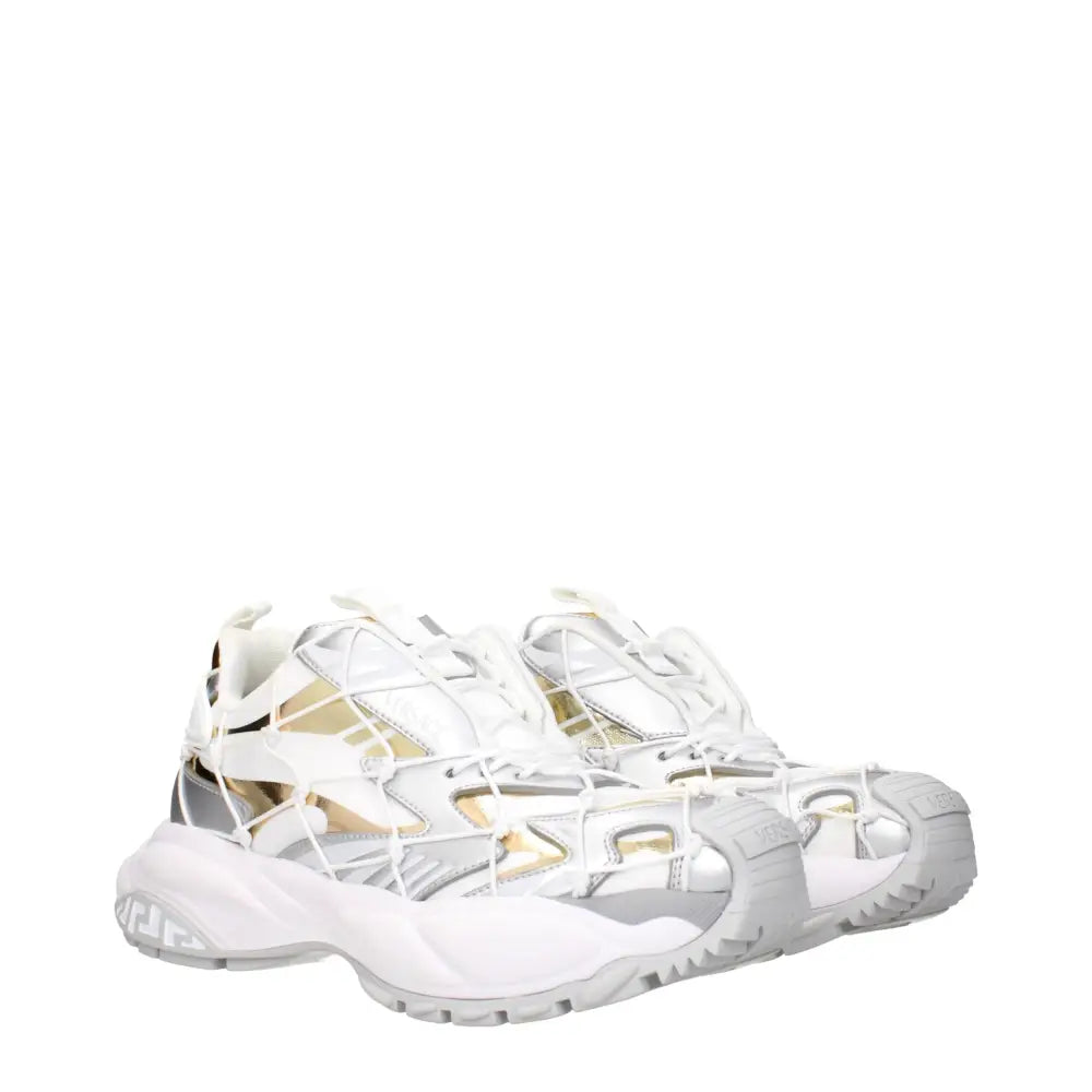 Versace Weiße Chunky Sneaker aus Stoff - EU38/US8