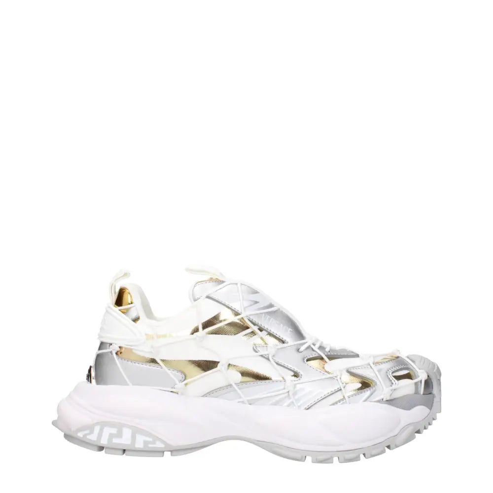 Versace Weiße Chunky Sneaker aus Stoff - EU38/US8