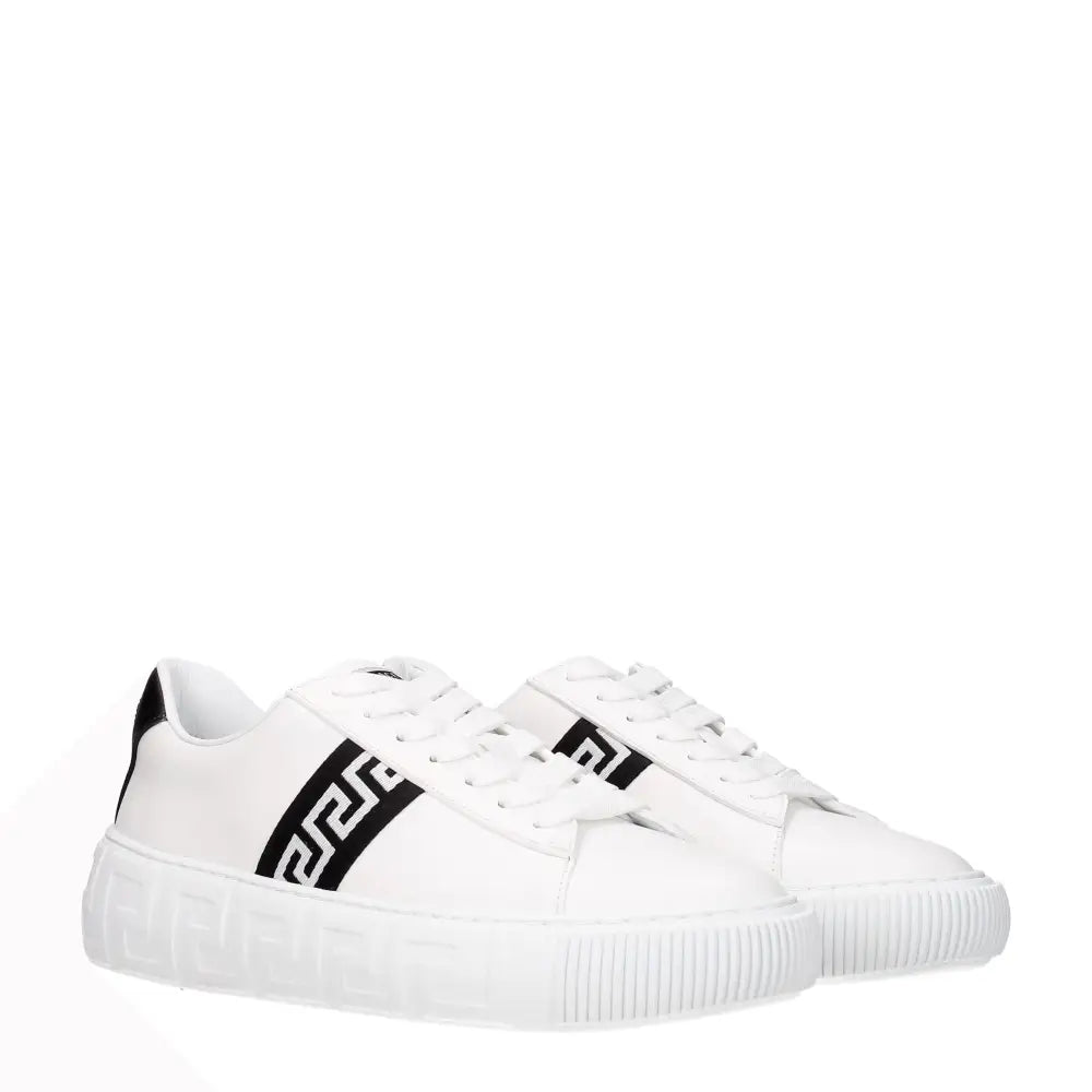 Versace Weiße Leder-Sneakers