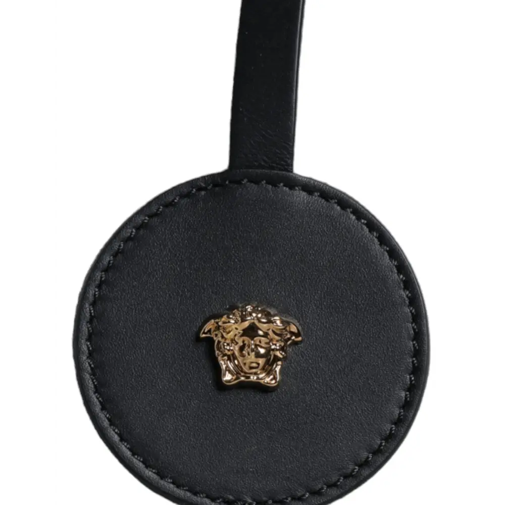 Versace Weiße Top Handle Canvas Leder Logo Crossbody Tote Bag