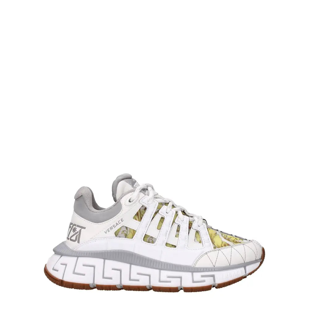 Versace Weißes Leder Sportliche Turnschuhe